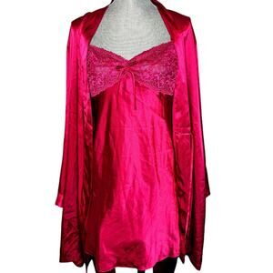 Morgan Taylor XL Nightgown and Robe set , Hot Pink